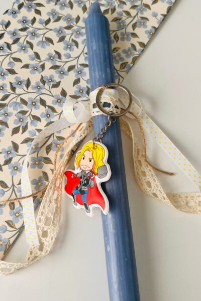 Λαμπάδα μπλε με τον μικρό Thor